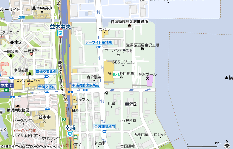 コストコホールセール金沢シーサイド倉庫店付近の地図